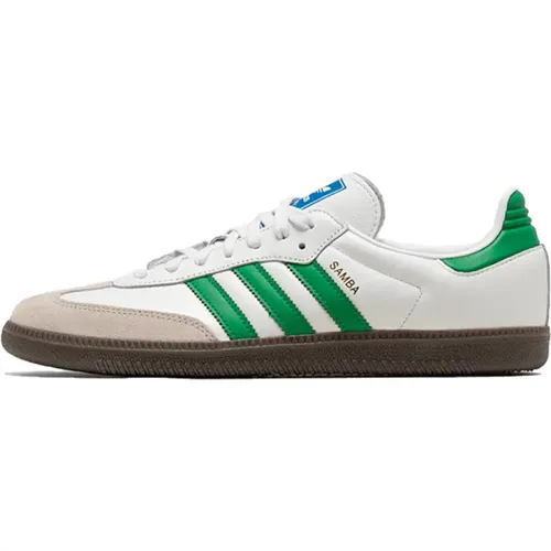 Samba OG Weiß Grün Sneakers , Herren, Größe: 42 EU - Adidas - Modalova