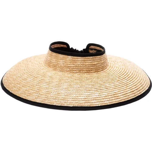Natural and Black Sunny Hat , female, Sizes: ONE SIZE - Borsalino - Modalova