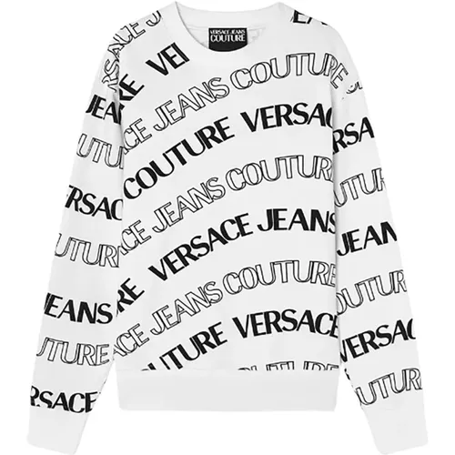 LogoWave Crewneck Sweatshirt , male, Sizes: S, XL, L, M - Versace Jeans Couture - Modalova