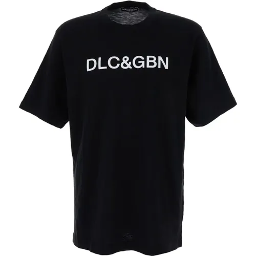 Schwarze Logo Sfilata T-shirts und Polos , Herren, Größe: XL - Dolce & Gabbana - Modalova