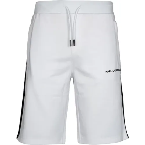 Cotton Polyester Regular Fit Shorts , male, Sizes: L, M - Karl Lagerfeld - Modalova