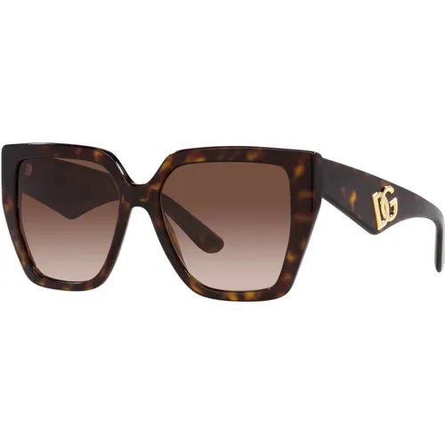Havana Gold Sunglasses,/Dark Sunglasses - Dolce & Gabbana - Modalova