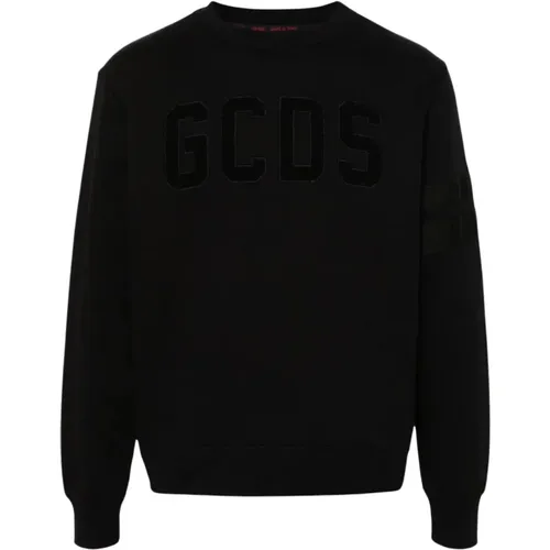 Velvet Crewneck Logo Sweater , male, Sizes: S - Gcds - Modalova