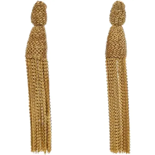 Pre-owned Metal earrings , female, Sizes: ONE SIZE - Oscar De La Renta Pre-owned - Modalova