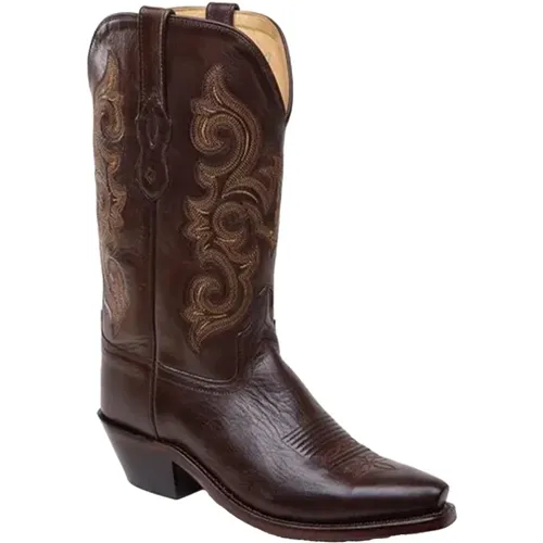 Dunkelbraune Cowboy Stiefel , Damen, Größe: 42 EU - Bootstock - Modalova