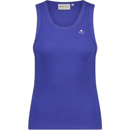 Dunkelblaues Jersey Tanktop , Damen, Größe: XS - Fabienne Chapot - Modalova