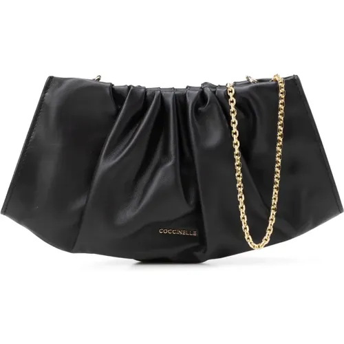 Leather Drape Shoulder Bag , female, Sizes: ONE SIZE - Coccinelle - Modalova