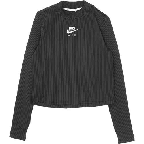 Sportswear Long Sleeve Ribbed T-shirt , female, Sizes: L, S - Nike - Modalova