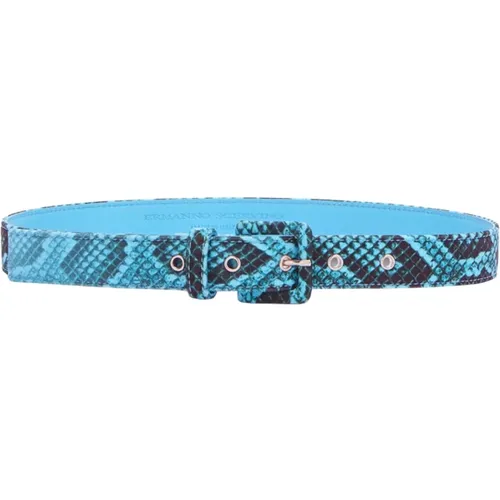 Python-Print Belt with Wrapped Buckle , female, Sizes: 75 CM, 70 CM, 80 CM - Ermanno Scervino - Modalova