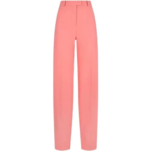 Jagger High-Waisted Salmon Viscose Trousers , female, Sizes: 2XS, XS - The Attico - Modalova