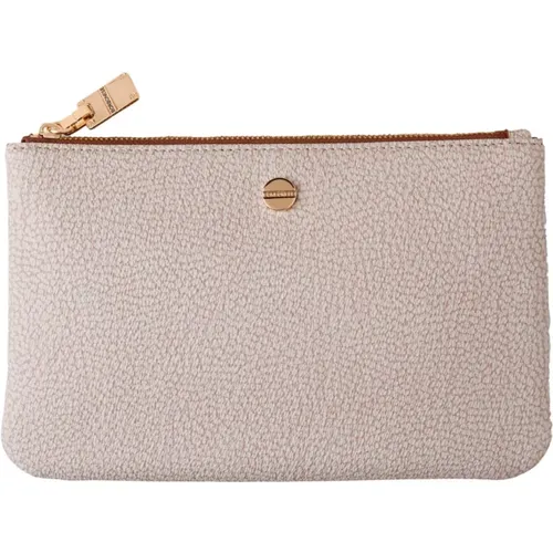 Zippered Flat Clutch , female, Sizes: ONE SIZE - Borbonese - Modalova