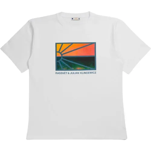 Sunset Logo T-shirt in Cotton , male, Sizes: L, XL, S - Rassvet - Modalova