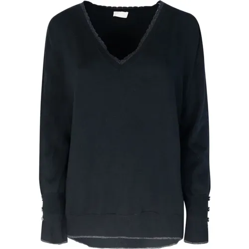 Sweater with Lurex Details , female, Sizes: S, M, L - Liu Jo - Modalova