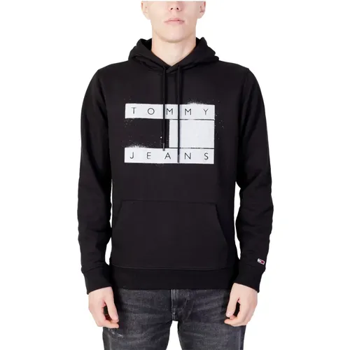 Mens Hooded Sweatshirt , male, Sizes: M/L, L - Tommy Jeans - Modalova