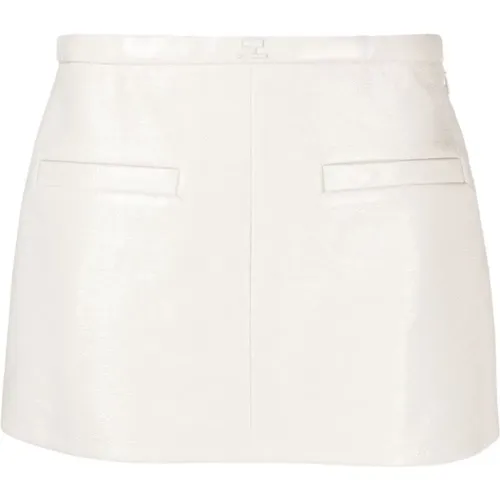 Heritage a-line vinyl skirt , female, Sizes: S, M, XS - Courrèges - Modalova