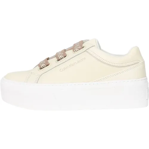 Leather Sneakers, Fashion-Forward Style , female, Sizes: 7 UK, 6 UK - Calvin Klein - Modalova