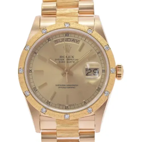 Pre-owned Gold Metal Rolex Watch , female, Sizes: ONE SIZE - Rolex Vintage - Modalova