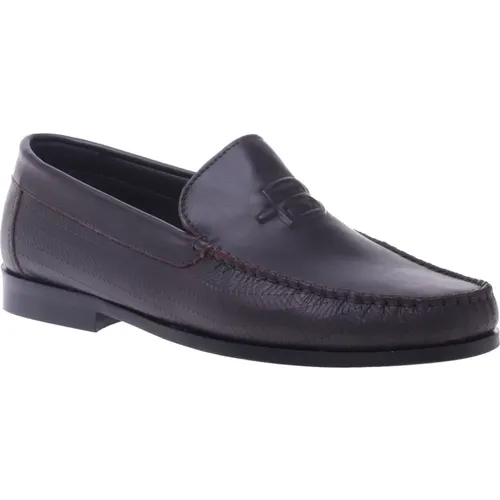 Loafer in dark calfskin , Herren, Größe: 42 EU - Baldinini - Modalova