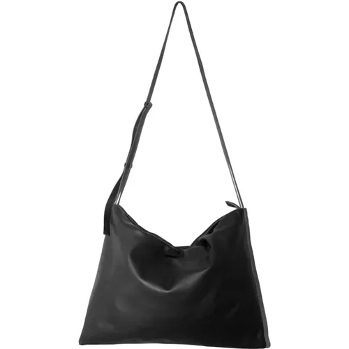 Rectangular leather bag with zipper , female, Sizes: ONE SIZE - Cortana - Modalova