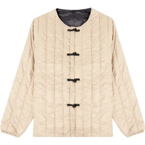 Wendbare Innenjacke Beige/Schwarz , Herren, Größe: M - TAION - Modalova