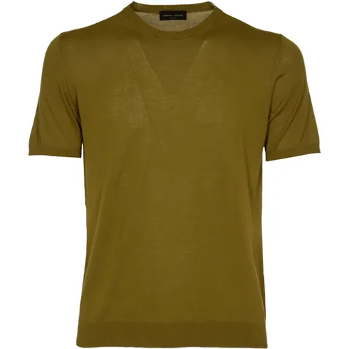 Military Style T-shirts and Polos , male, Sizes: M - Roberto Collina - Modalova