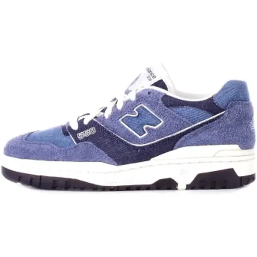 Blaue Wildleder Logo Sneakers , Damen, Größe: 36 EU - New Balance - Modalova