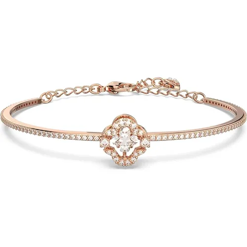 Sparkling Dance Clover Bracelet, Rose Gold , female, Sizes: ONE SIZE - Swarovski - Modalova