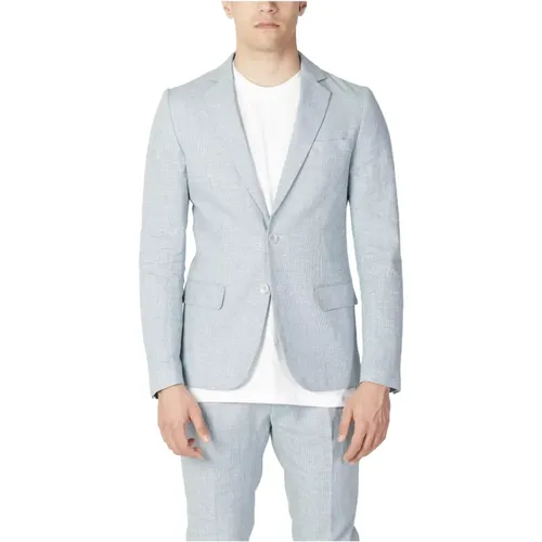 Grüner Marl-Blazer mit Reverskragen , Herren, Größe: 2XL - Antony Morato - Modalova