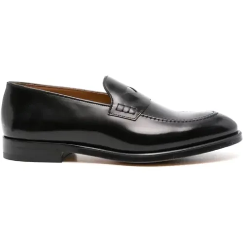 Schwarzer Leder Penny Loafer Schuh , Herren, Größe: 40 EU - Doucal's - Modalova