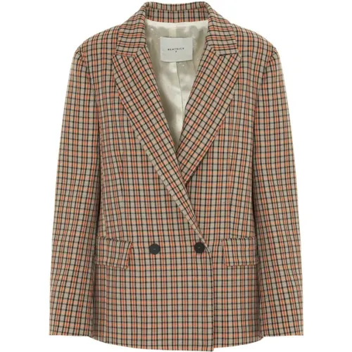 Checkered Americana Jacket , female, Sizes: S, L, M - Beatrice .b - Modalova