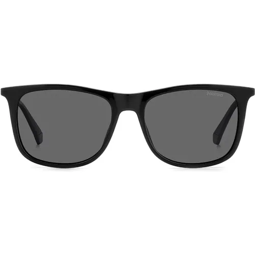 Rectangular Polarized Sunglasses for Men , male, Sizes: 55 MM - Polaroid - Modalova