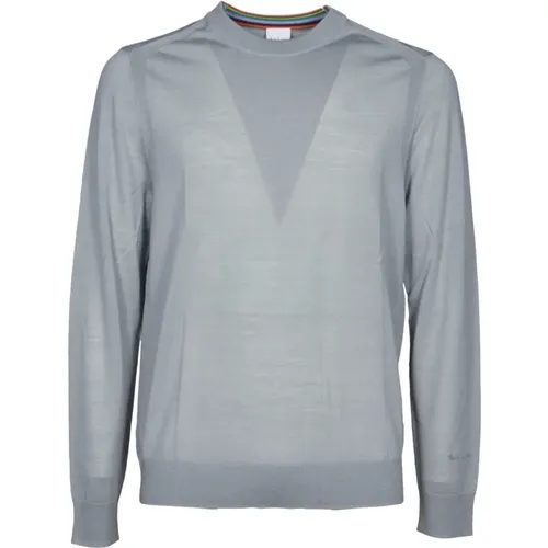 Grüner Merinowolle Rundhals Pullover - PS By Paul Smith - Modalova