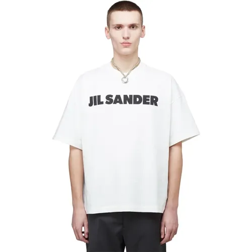 Luxuriöses Smiley Hotel Print T-Shirt , Herren, Größe: XS - Jil Sander - Modalova