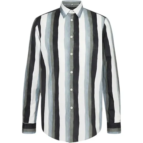 Men`s Striped Shirt Ramis 10 , male, Sizes: L, XL, M, S - drykorn - Modalova