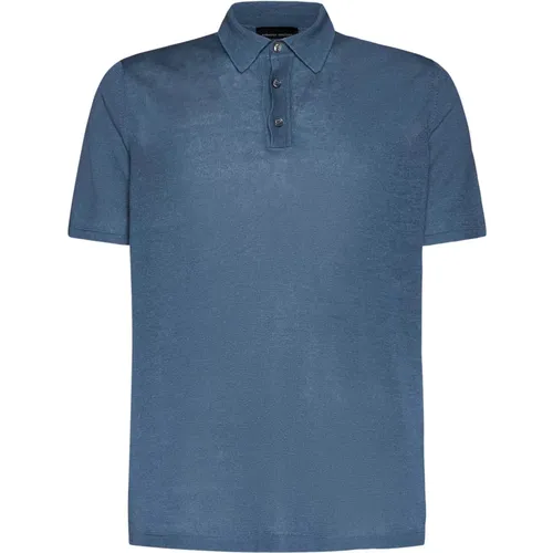 Denim T-shirts and Polos , male, Sizes: M - Roberto Collina - Modalova