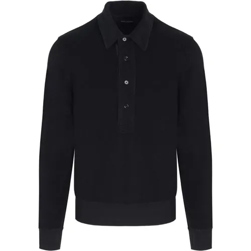 Towelling Polo Shirt in , male, Sizes: L - Tom Ford - Modalova