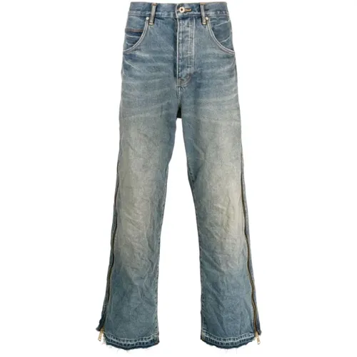 Klare Blaue Denim Jeans , Herren, Größe: W33 - Purple Brand - Modalova