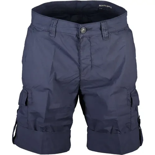 Blaue Bermuda-Shorts mit Kontrastdetails , Damen, Größe: L - North Sails - Modalova