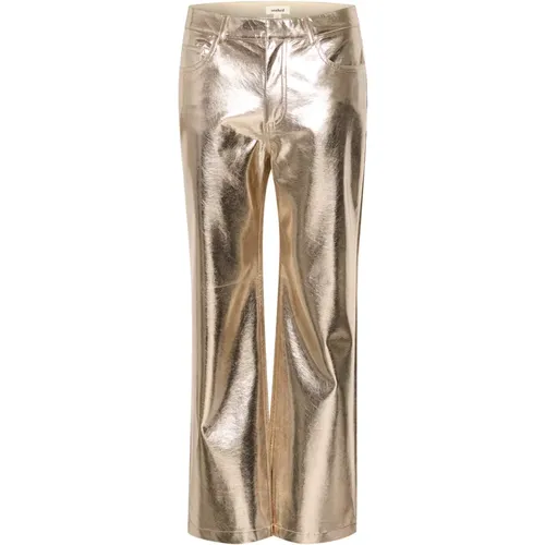 Metallische Straight-Leg Goldhose - Soaked in Luxury - Modalova