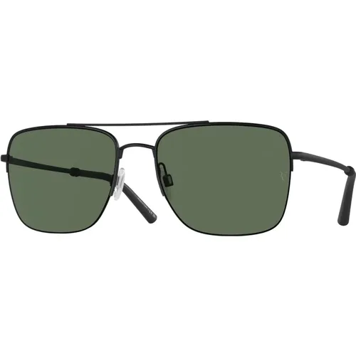 Matte /Green Sonnenbrille R-2 OV 1343S , Herren, Größe: 56 MM - Oliver Peoples - Modalova