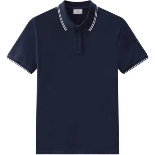 Slim Fit Baumwoll-Piqué-Poloshirt , Herren, Größe: XL - Woolrich - Modalova