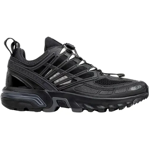 Schwarze Sneakers mit silbernen Details , Herren, Größe: 40 EU - Salomon - Modalova