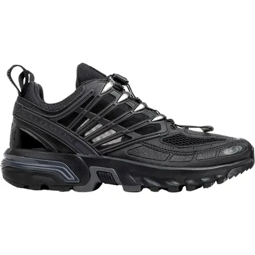 Schwarze Sneakers mit silbernen Details , Herren, Größe: 41 1/2 EU - Salomon - Modalova