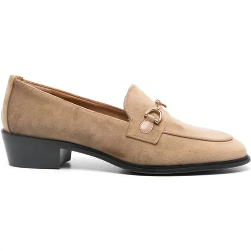 Golden Velvet Slip-On Flat Shoes , female, Sizes: 5 1/2 UK, 6 UK, 5 UK, 3 UK, 4 1/2 UK, 7 UK, 4 UK - Roberto Festa - Modalova