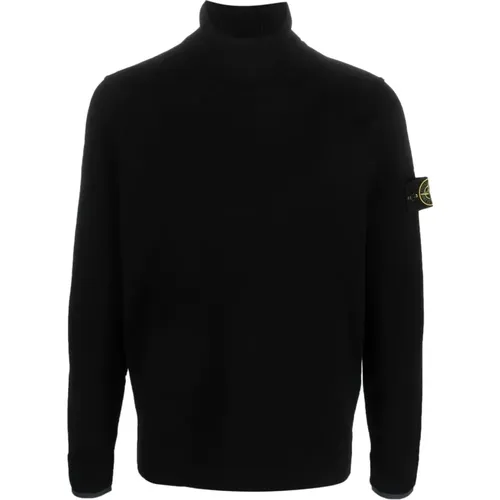 Schwarzes Maglia V0029 Shirt , Herren, Größe: L - Stone Island - Modalova