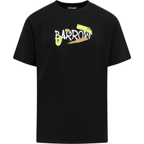 T-Shirt mit Logo-Print aus Baumwolle , Herren, Größe: S - Barrow - Modalova