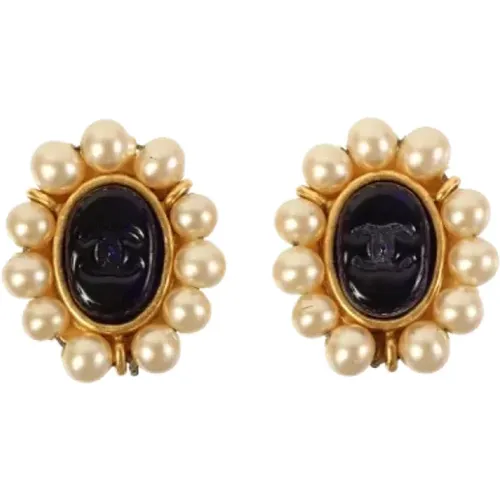 Pre-owned Gold earrings , female, Sizes: ONE SIZE - Chanel Vintage - Modalova