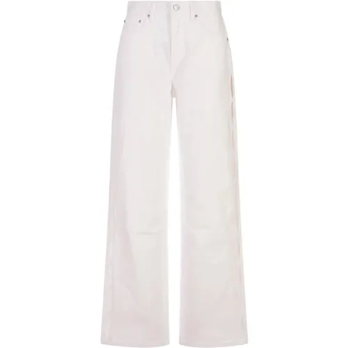 Weiße Denim Wide Leg Jeans , Damen, Größe: W26 - Purple Brand - Modalova