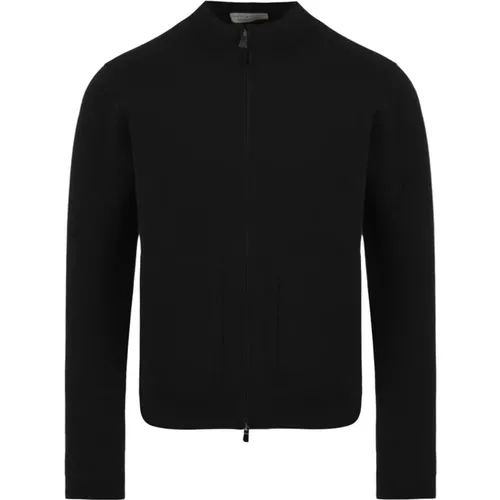 Schwarze Sweaters Bzmlt Wm14M 990 , Herren, Größe: L - Filippo De Laurentiis - Modalova