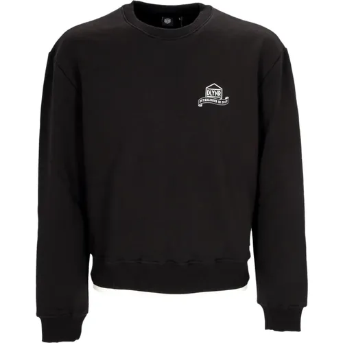 Schwarzer Crewneck-Sweatshirt mit Logodruck , Herren, Größe: XL - Dolly Noire - Modalova